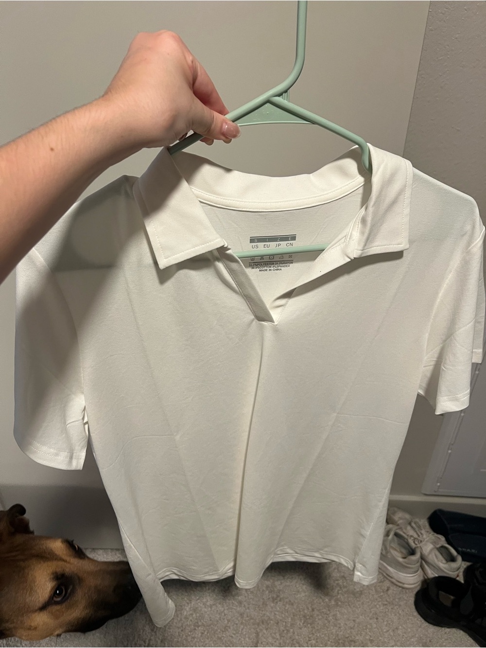 Classic Women's Short-Sleeve Polo Top in White